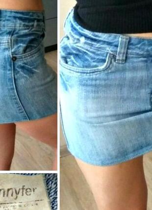 Юбка мини джинс jennyfer с-м1 фото