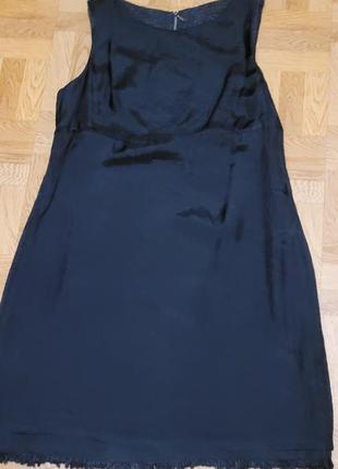 Теплое платье сарафан серое на подкладке до колена франция caroll7 фото