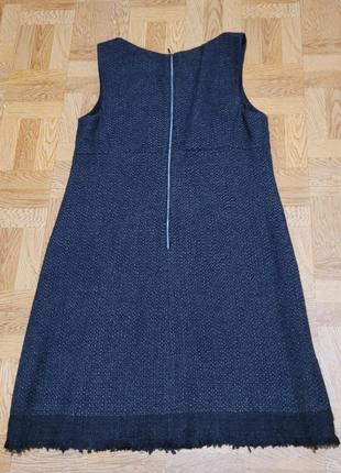 Теплое платье сарафан серое на подкладке до колена франция caroll2 фото