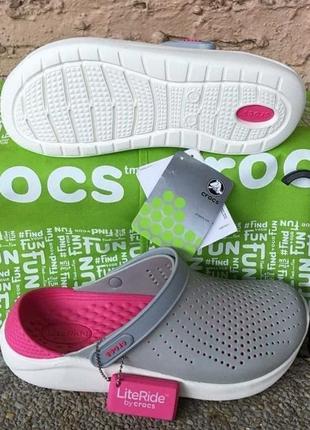 Крокси лайтрайд crocs literide pearl/white