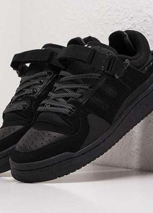 Кроссовки adidas forum “bad bunny” black premium бани черные3 фото
