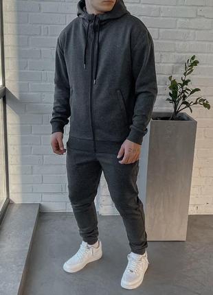 Спортивний костюм staff zip graphite oversize