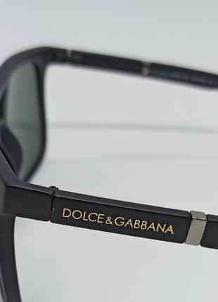 Очки в стиле dolce & gabbana мужские солнцезащитные черные линзы стекло5 фото