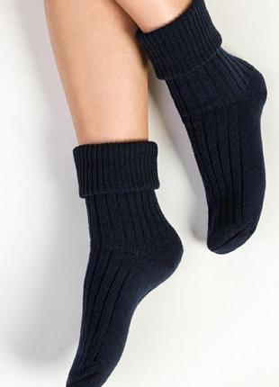 Трендовые шерстяные женские носки с отворотом.2 фото