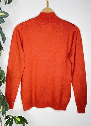 Свитер шерсть кашемир джемпер женский зимний пуловер кофта классический свитер базовый однотонный таракотовый3 фото