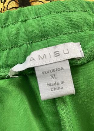 Яркие комфортные трикотажные шорты в зелёном цвете,amisu,p.40-427 фото