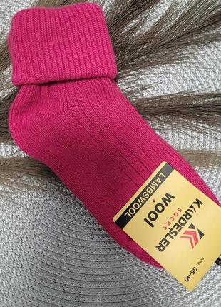 Трендовые шерстяные женские носки с отворотом10 фото