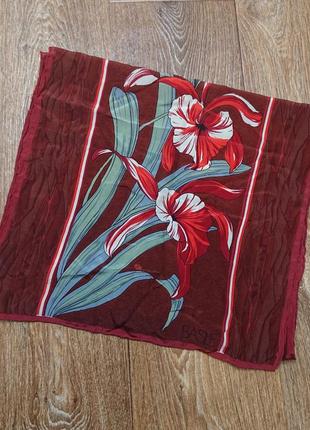 Вінтажний оригінальний шовковий шарф basile шов роуль