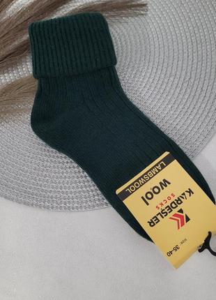 Трендовые шерстяные женские носки с отворотом3 фото