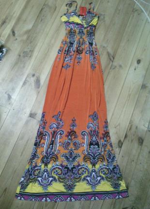 Річний довгий сарафан