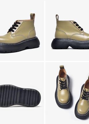 Боты ботинки сапоги кожа bottega vneta bounce boots estro кожаные2 фото