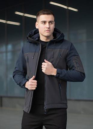 Топ ❗️ шикарная мужская куртка soft shell с капюшоном (софт шел)
