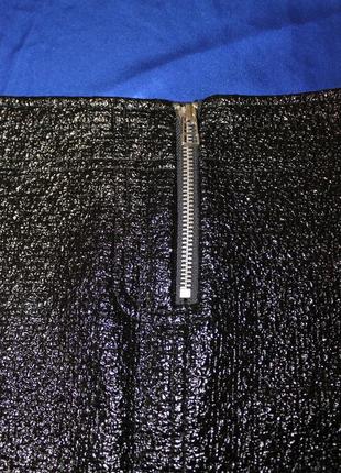 Лаковая вязаная мини юбка юбочка короткая виниловая латексная клубная глянцевая блеск клубна глясова4 фото