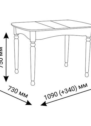 Стол деревянный раскладной, кухонный, обеденный кельн (белый)5 фото