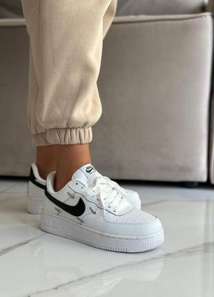 Женские кроссовки nike air force 1 lx white black    #найк