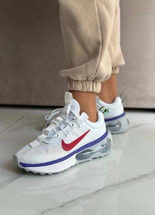 Женские кроссовки nike vapormax move to zero white red blue   #найк