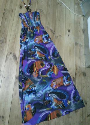 Річний довгий сарафан