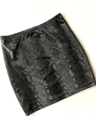Короткая юбка в змеиный принт shein3 фото