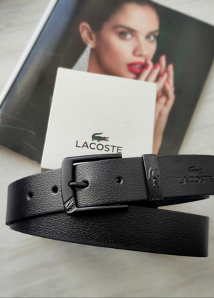 Кожаный подарочный набор lacoste пряжка black2 фото