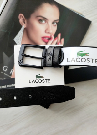 Кожаный подарочный набор lacoste пряжка black3 фото