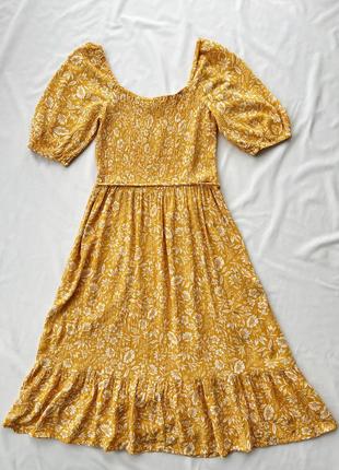 Платье миди в цветочный принт с вискозной ткани f&f4 фото