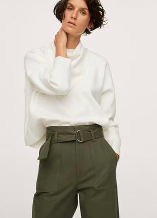 Стильні штани з поясом, бренд mango3 фото