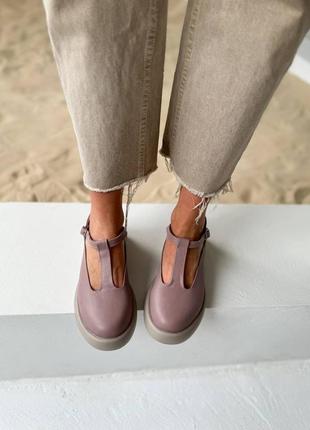 Женские туфли из натуральной кожи новая коллекция 20241 фото
