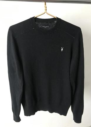 Шикарный свитер - пуловер allsaints черного цвета, размер s