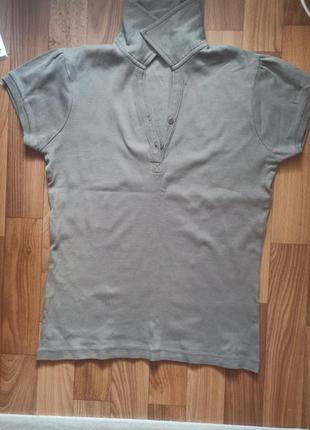 Поло теніска оливкова хакі жіноча