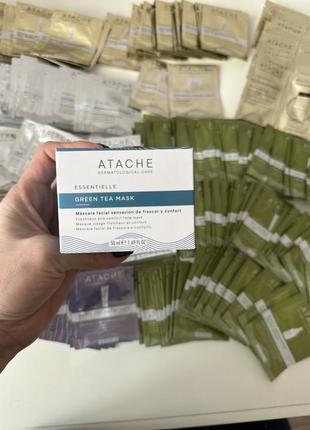 Восстанавливающая успокаивающая маска atache essentielle reafirming mask green tea1 фото