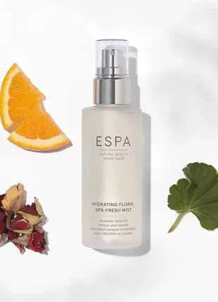 Зволожуючий тонік міст для обличчя espa hydrating floral spa fresh mist 12 мл