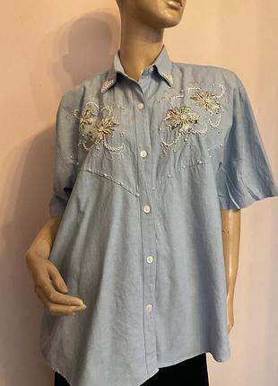 Винтажная блузка- оверсайз/l/brend golden falco