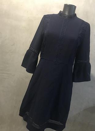Платье нарядное темно синее размер s orsay