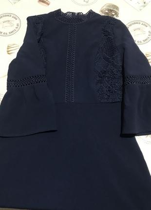 Платье нарядное темно синее размер s orsay6 фото