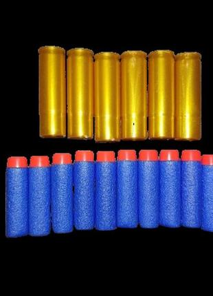Мягкие пули боеприпасы с гильзами синего цвета 5 см1 фото