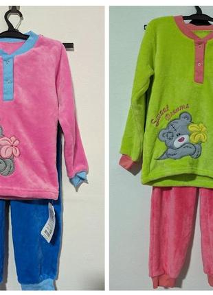 Пижама детская велсофт, плюш очень теплая1 фото