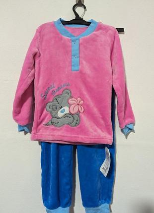 Пижама детская велсофт, плюш очень теплая6 фото