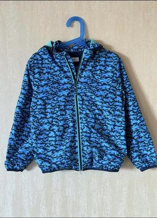 Вітровка, дощовик  на підкладці h&m «пікселі» для хлопчика, розмір 6-7 років