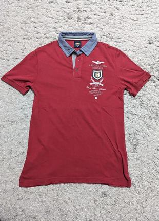 Футболка поло aeronautica militare, size m, плечі 43 підпахви 47 довжина 70