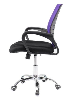 Кресло офисное fusion сетка спинка, black-purple2 фото