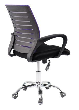 Кресло офисное fusion сетка спинка, black-purple3 фото