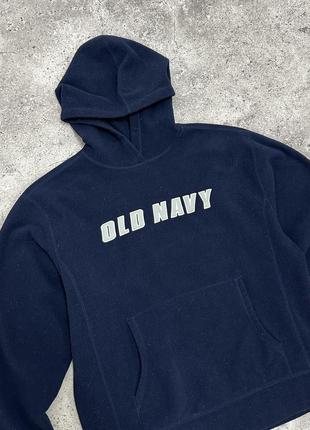 Old navy флис худи базовое синее 3