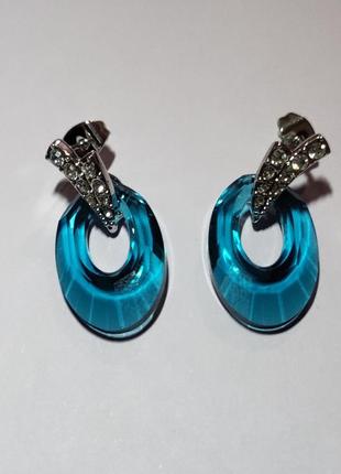 Сережки swarovski2 фото