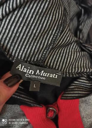 Alain murati оригінальна туніка з капюшоном р. 46-52, оверсайз, пог 54см.7 фото