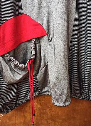 Alain murati оригінальна туніка з капюшоном р. 46-52, оверсайз, пог 54см.4 фото