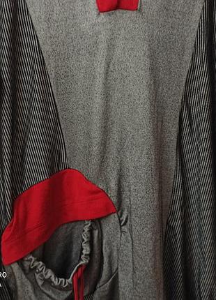 Alain murati оригінальна туніка з капюшоном р. 46-52, оверсайз, пог 54см.3 фото