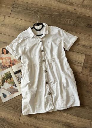 Хлопковое платье из прошвы