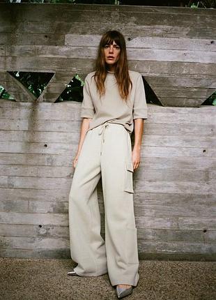 Спортивні широкі штани zara