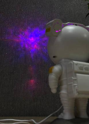 Проєктор космонавт зоряне небо з пультом дистанційного керування/ночник астронавт із пультом7 фото