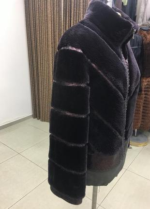 Куртка из бобра, расшивка питоном6 фото